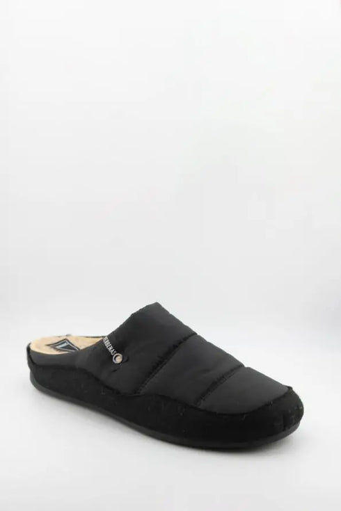Verbenas Men Quilted Sherpa Lined Slide Slippers